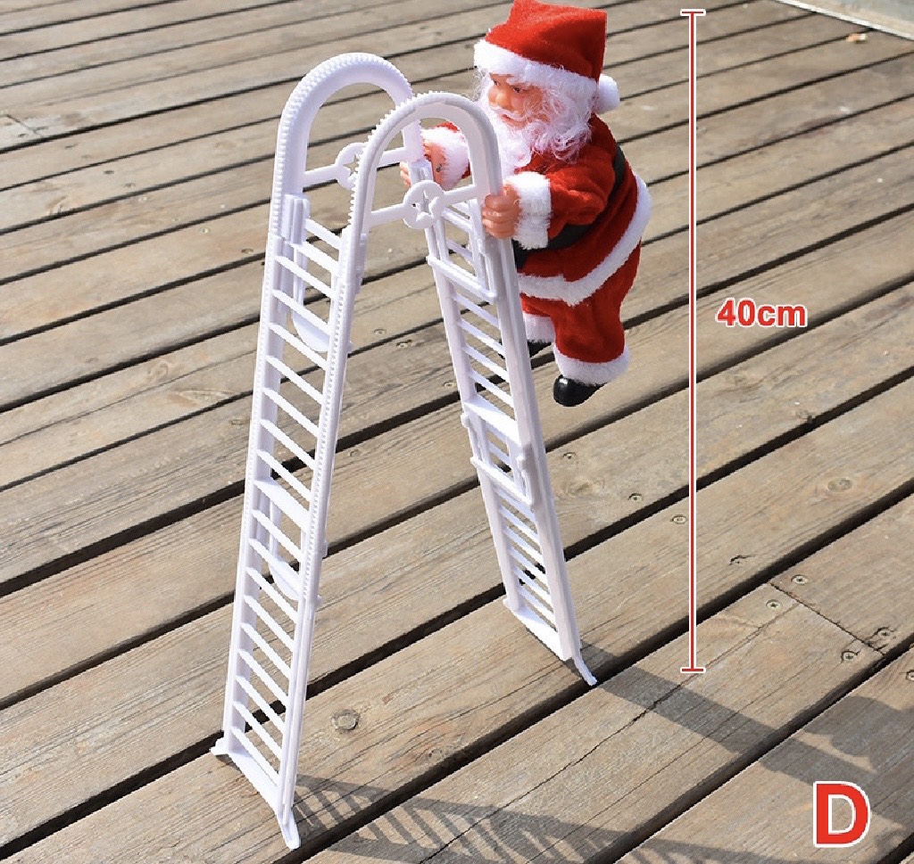 TẶNG PIN Đồ chơi ông già NOEL leo thang gập quà tặng giáng sinh hoặc phụ kiện trang trí Noel ngày lễ giáng sinh