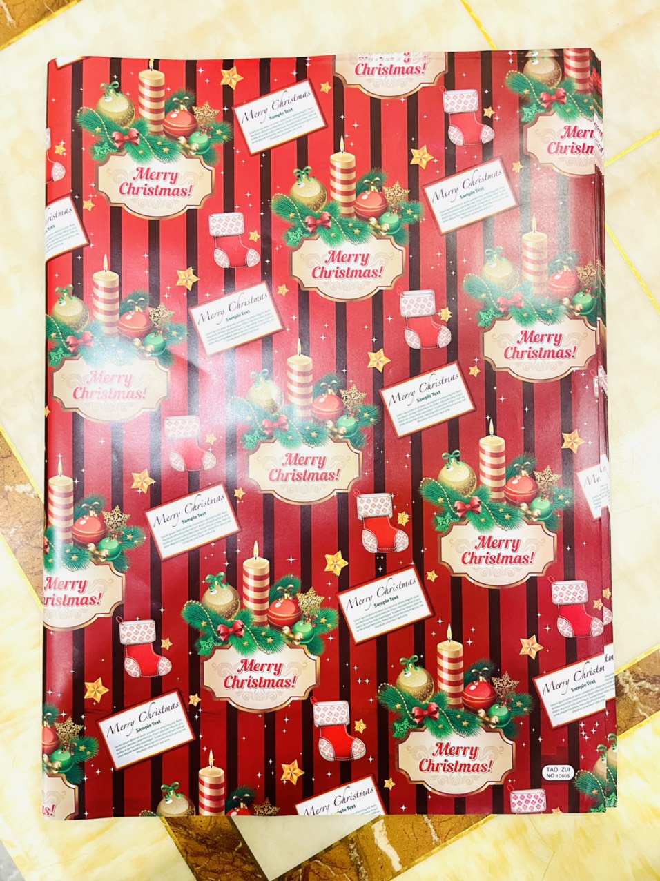 1 tờ Giấy gói quà Noel họa tiết giáng sinh nhiều màu sắc dày dặn đẹp 50x70cm phụ kiện trang trí noel ngày lễ giáng sinh