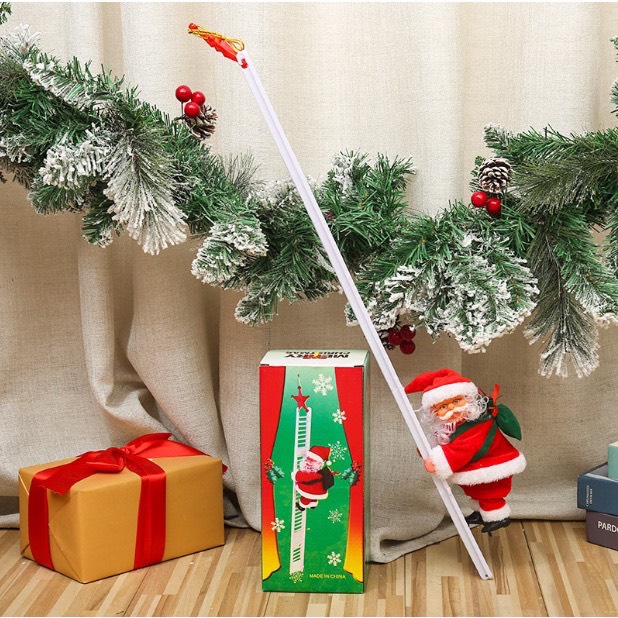 TẶNG PIN Đồ chơi ông già NOEL leo thang quà tặng giáng sinh hoặc phụ kiện trang trí Noel ngày lễ giáng sinh