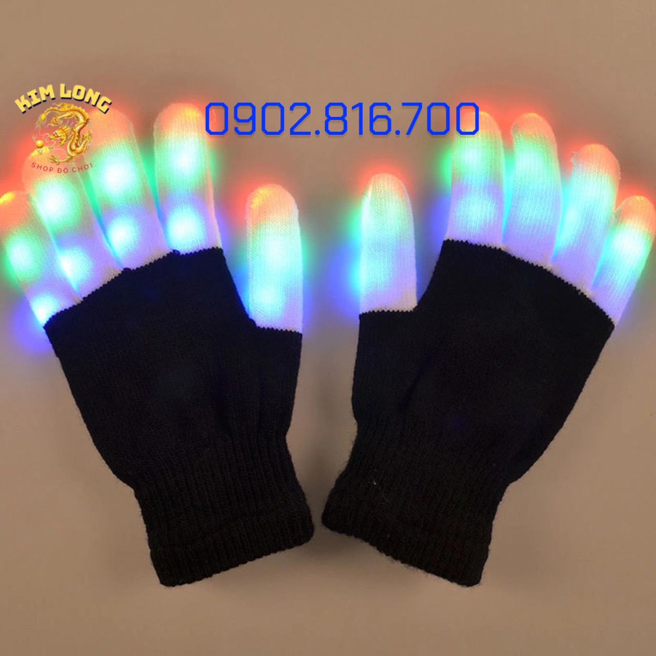 1 CẶP GĂNG TAY GLOVER ĐÈN LED 7 MÀU PHÁT SÁNG NGHỆ THUẬT ĐƯỜNG PHỐ TRANG PHỤC HÓA TRANG HALLOWEEN TRUNG THU