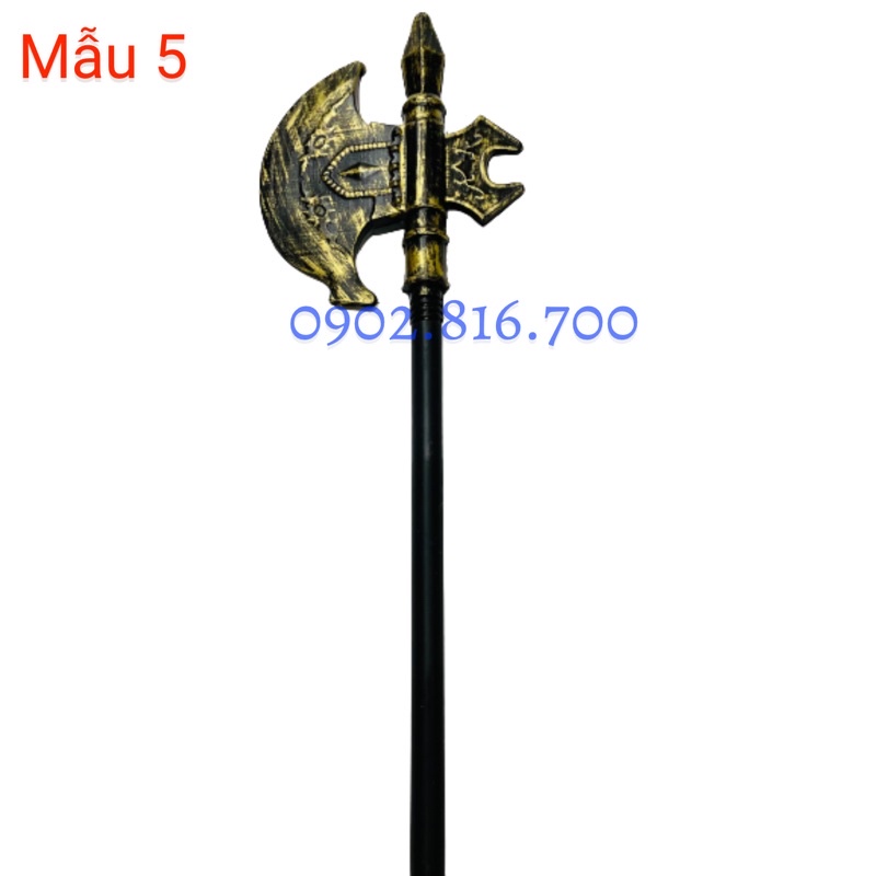 Cây lưỡi hái - đinh ba - búa - rìu - đầu lâu dài 70cm phụ kiện trang trí hóa trang halloween