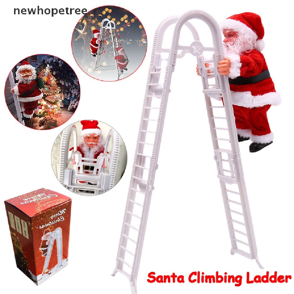 TẶNG PIN Đồ chơi ông già NOEL leo thang gập quà tặng giáng sinh hoặc phụ kiện trang trí Noel ngày lễ giáng sinh