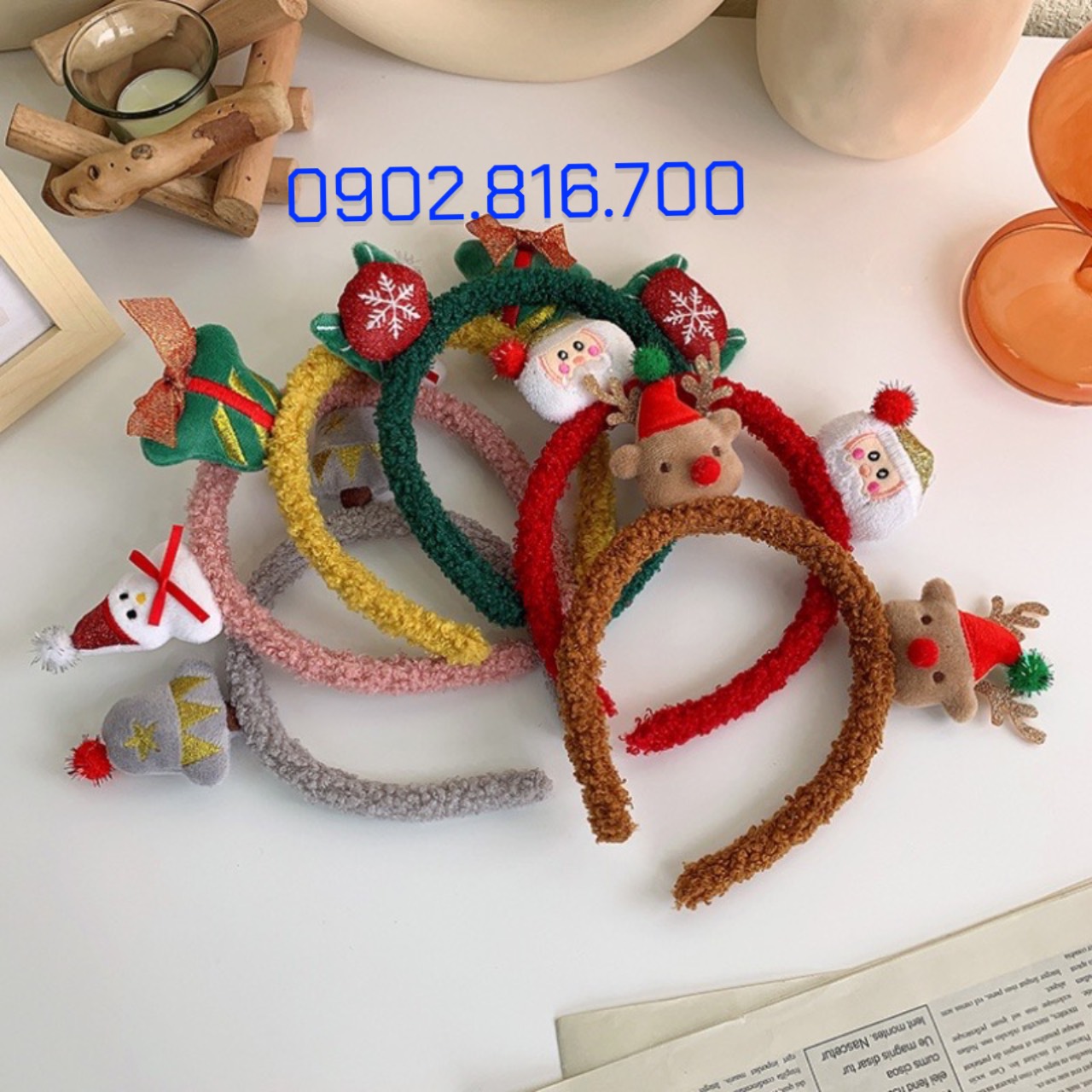 Cài noel xinh xắn hình tuần lộc chuông ông già noel cho bé gái và nữ trang phục phụ kiện Noel ngày lễ giáng sinh