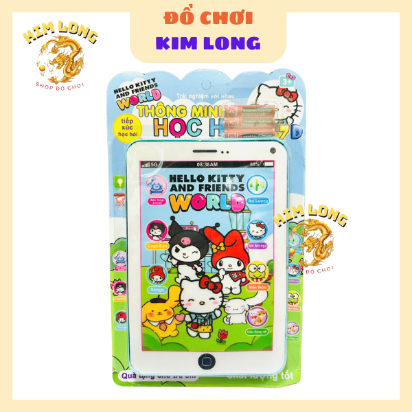ĐỒ CHƠI IPAD MINI THÔNG MINH PHÁT NHẠC KỂ CHUYỆN ĐỌC THƠ HÌNH BABY THREE / KUROMI / KITTY / GẤU DÂU / MÈO TOM CHO BÉ