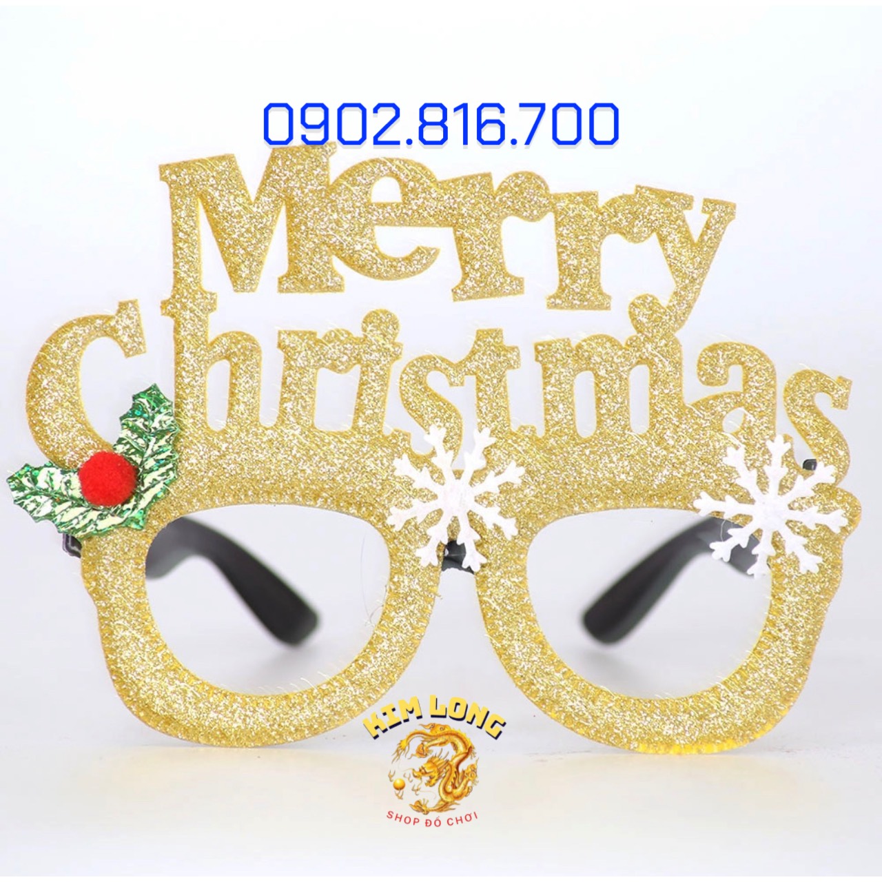 Mắt kính mắt kiếng noel ko tròng cho bé trang phục NOEL ngày lễ giáng sinh