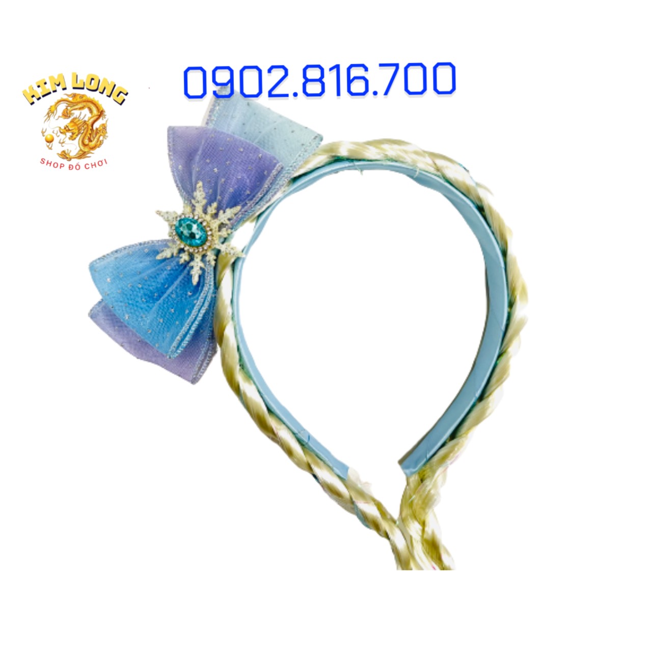Vương miện Cài tóc Elsa có tết bím tóc nữ hoàng băng giá Elsa(Frozen) xinh xắn dễ thương cho bé gái