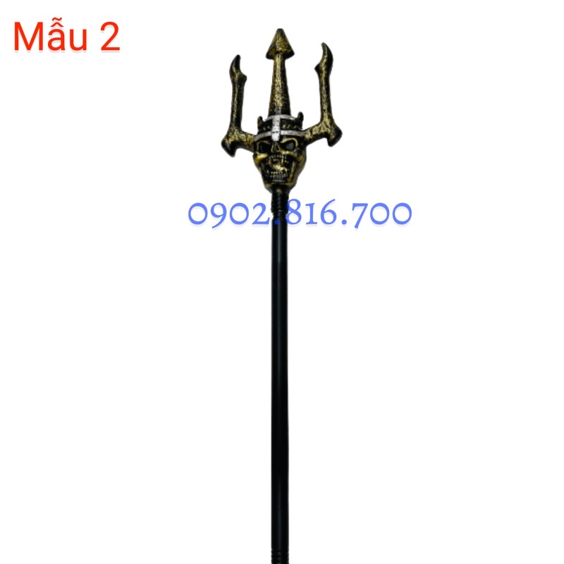 Cây lưỡi hái - đinh ba - búa - rìu - đầu lâu dài 70cm phụ kiện trang trí hóa trang halloween
