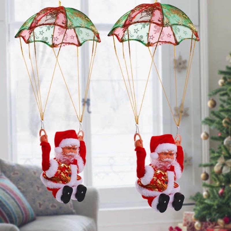Đồ chơi ông già Noel nhảy dù quà tặng giáng sinh và phụ kiện trang trí noel ngày lễ Giáng sinh