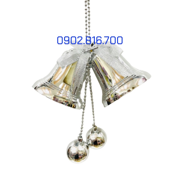 [Có sẵn] Chuông xanh dương - đỏ khắc hoa văn phụ kiện làm vòng nguyệt quế - phụ kiện trang trí cây thông noel giáng sinh