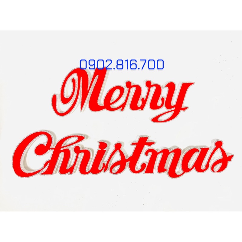 Chữ Merry Christmast Vinh danh Thiên Chúa trên trời Mừng chúa giáng sinh bằng mouse xốp trang trí hang đá noel giáng sin