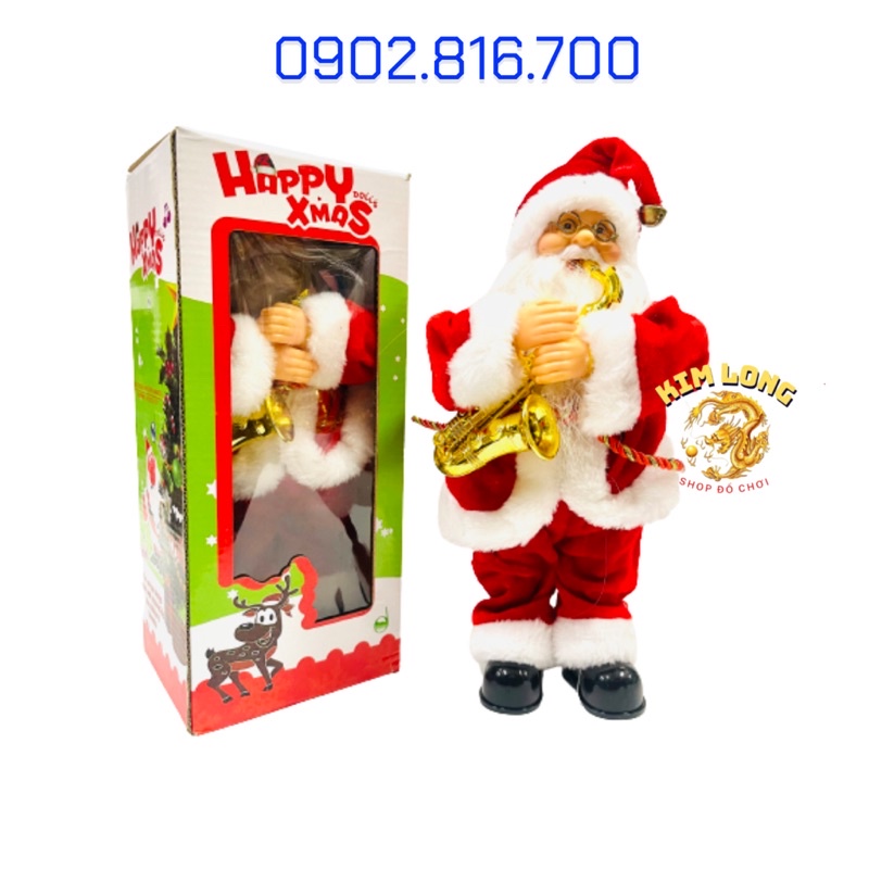 [Ảnh thật] TẶNG PIN Đồ chơi ông già Noel thổi kèn quà tặng giáng sinh - phụ kiện trang trí Noel dịp lễ Giáng sinh