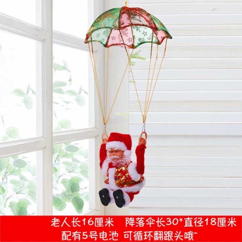 Đồ chơi ông già Noel nhảy dù quà tặng giáng sinh và phụ kiện trang trí noel ngày lễ Giáng sinh