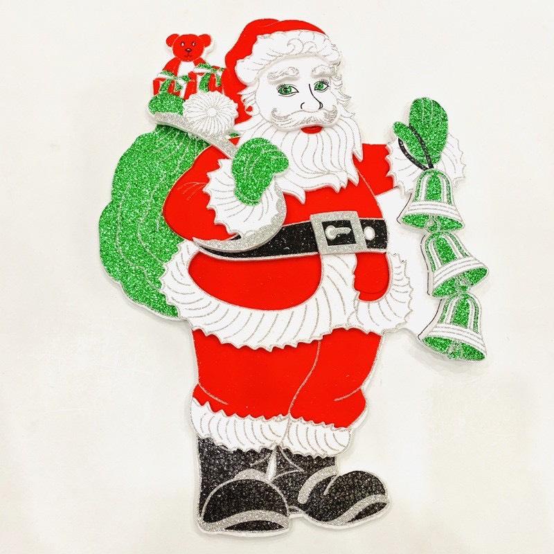 Hình dán ông già noel - tuần lộc - cây thông - người tuyết dán cửa dán kiếng bằng mouse xốp hình phụ kiện trang trí noel