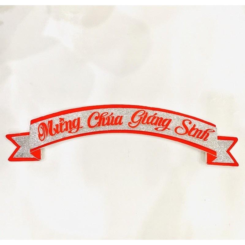 Chữ Merry Christmast Vinh danh Thiên Chúa trên trời Mừng chúa giáng sinh bằng mouse xốp trang trí hang đá noel giáng sin