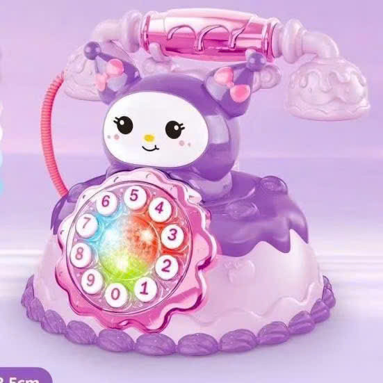 ĐỒ CHƠI ĐIỆN THOẠI BÀN HÌNH HOẠT HÌNH KUROMI CÓ ĐÈN VÀ ÂM THANH QUÀ TẶNG CHO BÉ    PKL