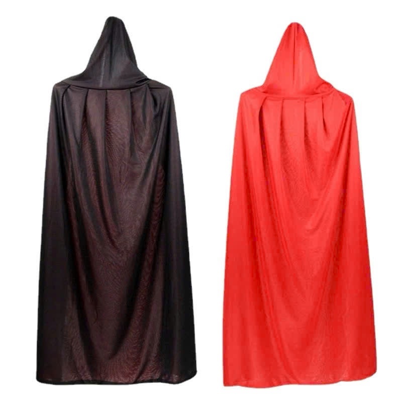 Áo Choàng có nón ma cà rồng 2 lớp đổi 2 màu đỏ đen trang phục hoá trang lễ hội halloween cho trẻ em và người lớn