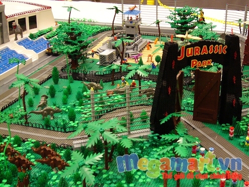 Mãn nhãn với Công viên kỷ Jura được làm hoàn toàn từ Lego