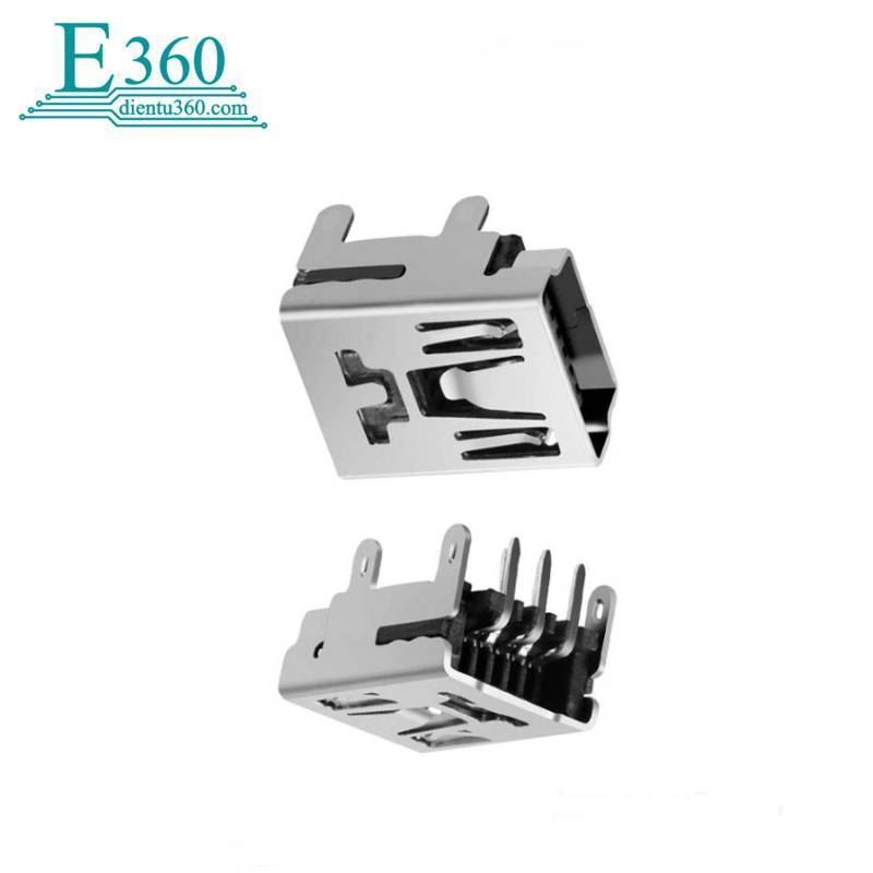 CỔNG USB MINI CẮM CHÂN CONG (5PCS) Điện Tử 360(E360)