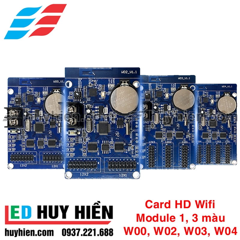 Card led P10 wifi HD 1 màu, 3 màu | HD W00 | HD W02 | HD W03 | HD W04 ...