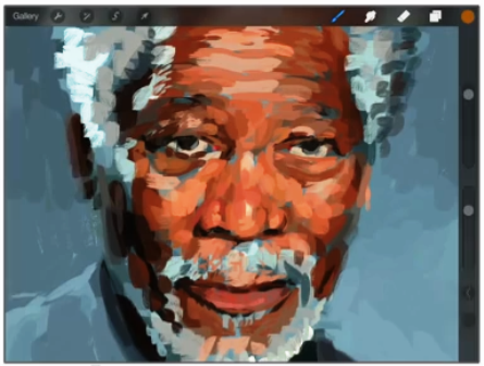 vẽ chân dung morgan freeman