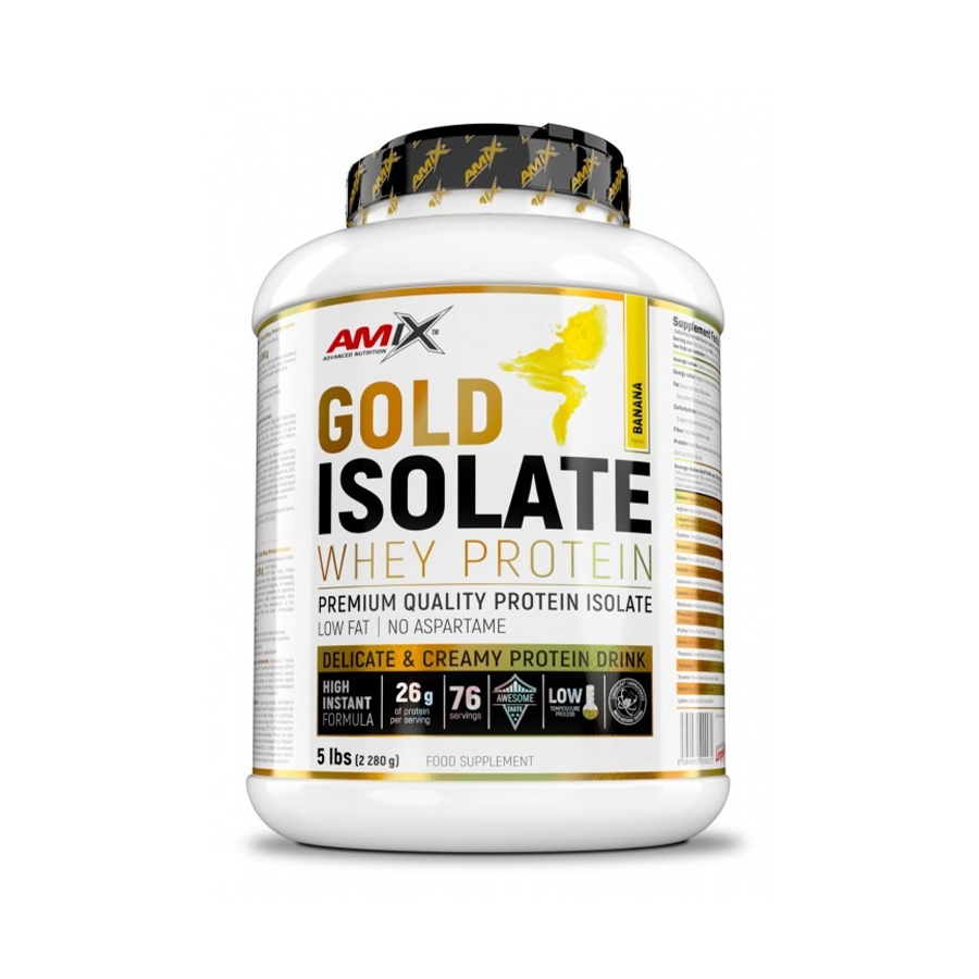 Amix Gold Isolate Whey Protein, 5 Lbs (76 Servings)