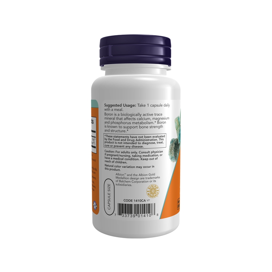 Now Foods Boron 3 mg, 250 Veg Capsules