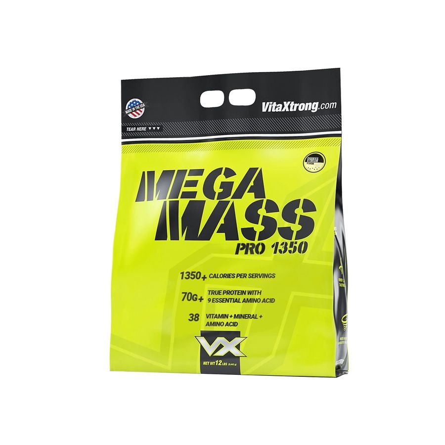 Sữa tăng cân VitaXtrong Mega Mass Pro 1350, 6Lbs (2.7 Kg)