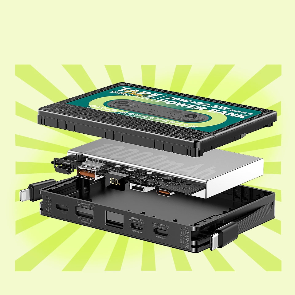 Pin dự phòng 10000mah sạc nhanh Remax RPP-533 kiểu băng cassette - tích ...