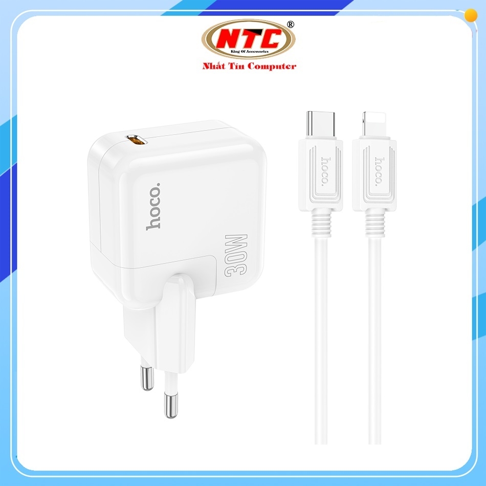 Cargador de Pared HOCO C112A USB-C 30W Blanco — ZonaTecno