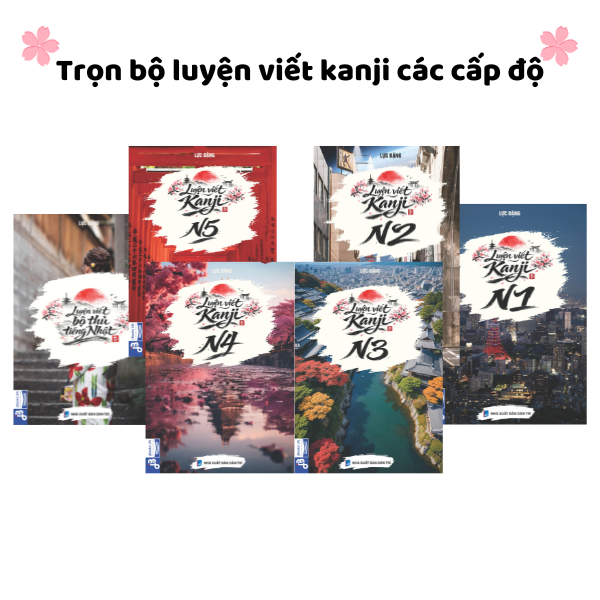 [FREESHIP] Trọn bộ luyện viết kanji các cấp độ