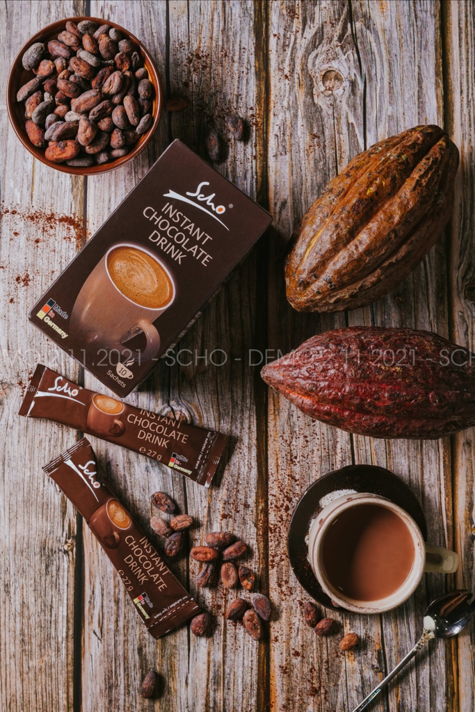 Ca Cao Scho nâu Dark Drip 27g x 10 gói hàm lượng ca cao lớn dành cho người gu đậm