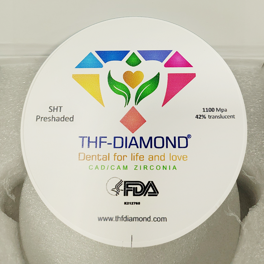 Phôi Sứ Zirconia THF-DIAMOND  SHT Preshaded