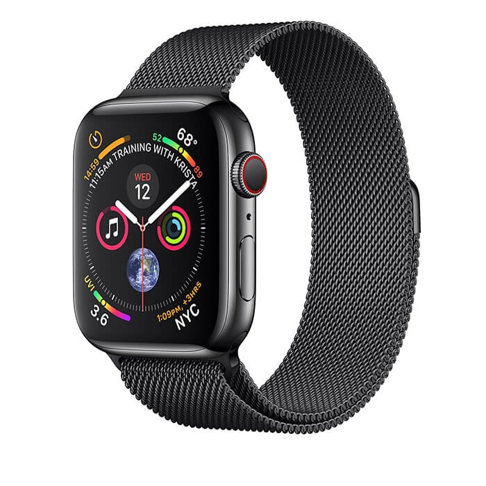 Apple Watch Series 4 Space Black Stainless Steel Case with Space Black Milanese Loop | TechWear.vn