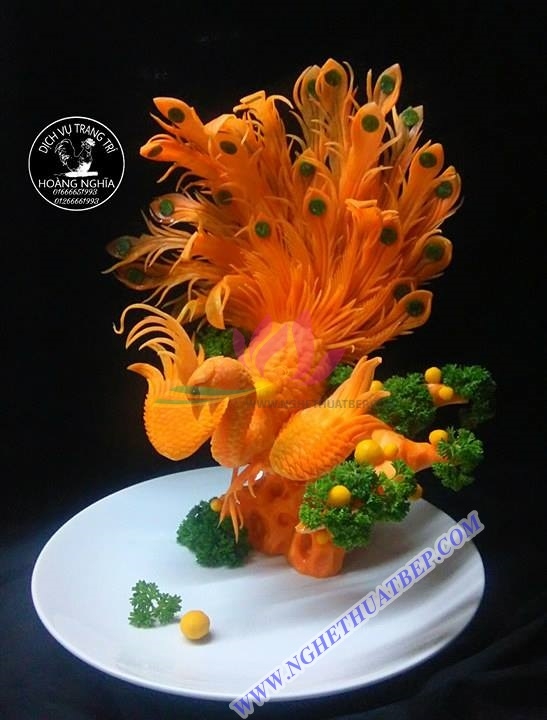 nghệ thuật bếp - Ngọc Sơn carving - dao tỉa hoa - áo đầu bếp