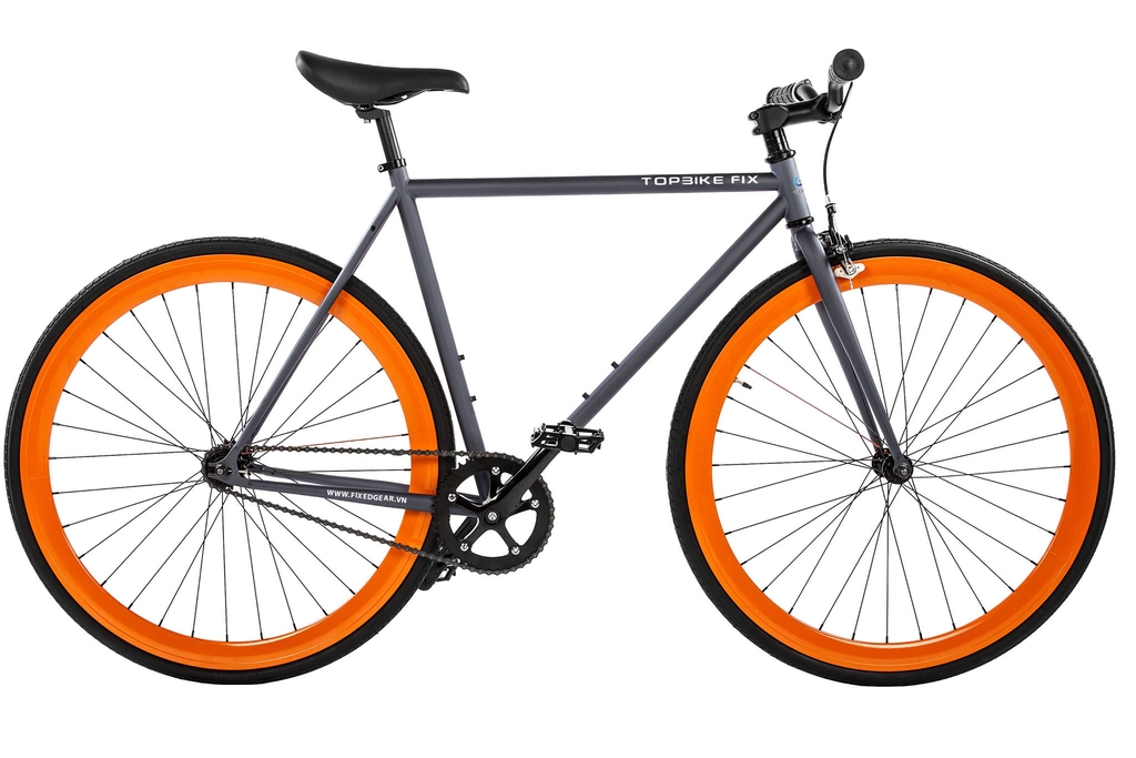 Xe Fixed Gear cơ bản Khung thép tay cong