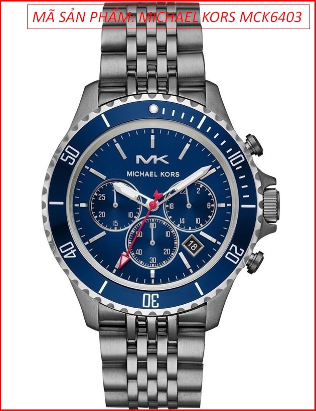 Đồng hồ nam Michael Kors  Silicone Black Chronograph 45mm