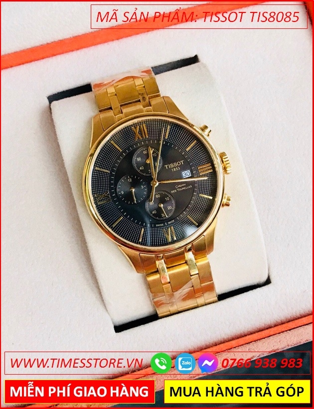Wow Đẹp quá ️Đồng Hồ Nam Tissot T009 Dây Vàng Gold