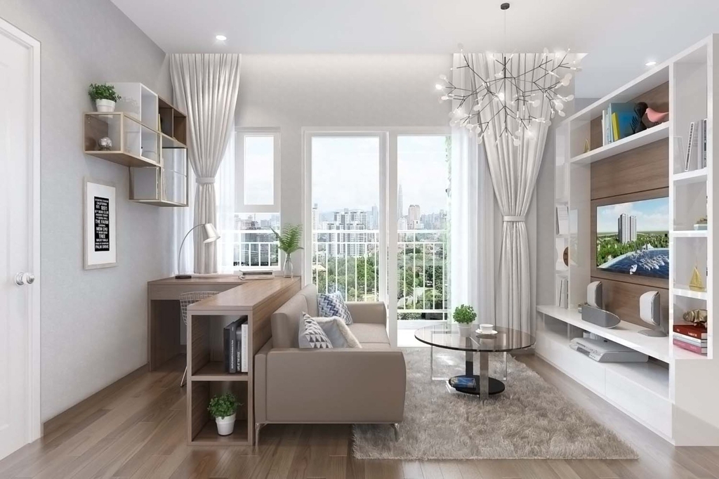 Phòng Khách Thực Tế Căn Hộ Samsora Riverside Dự Án Bình Dương