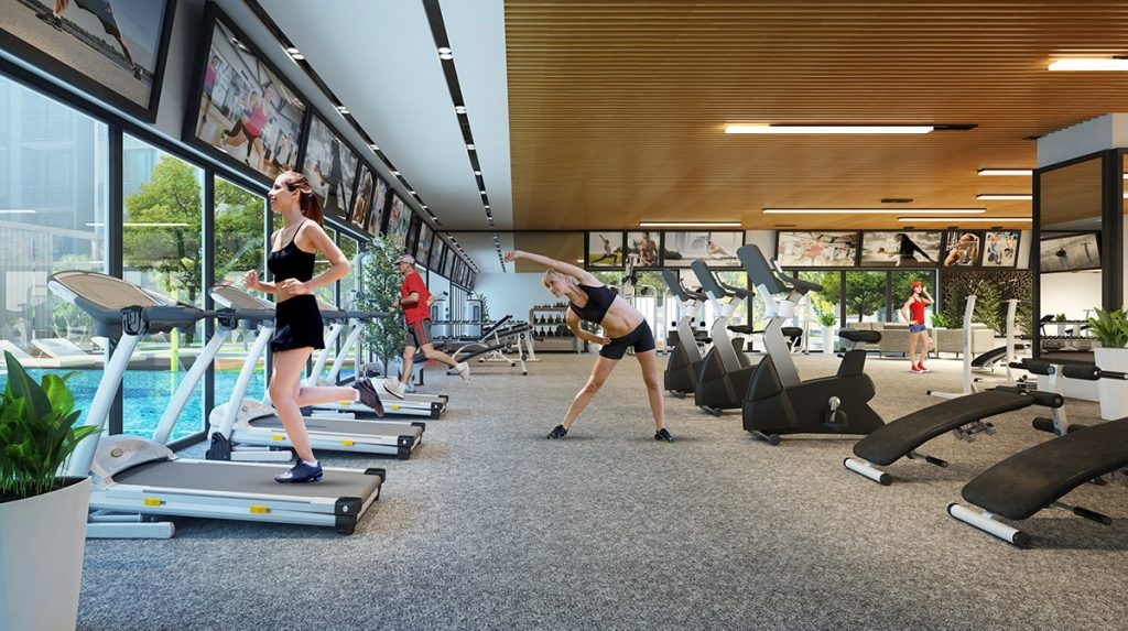 TIỆN ÍCH PHÒNG GYM DỰ ÁN SAMSORA RIVERSIDE CĂN HỘ GIÁ RẺ DĨ AN