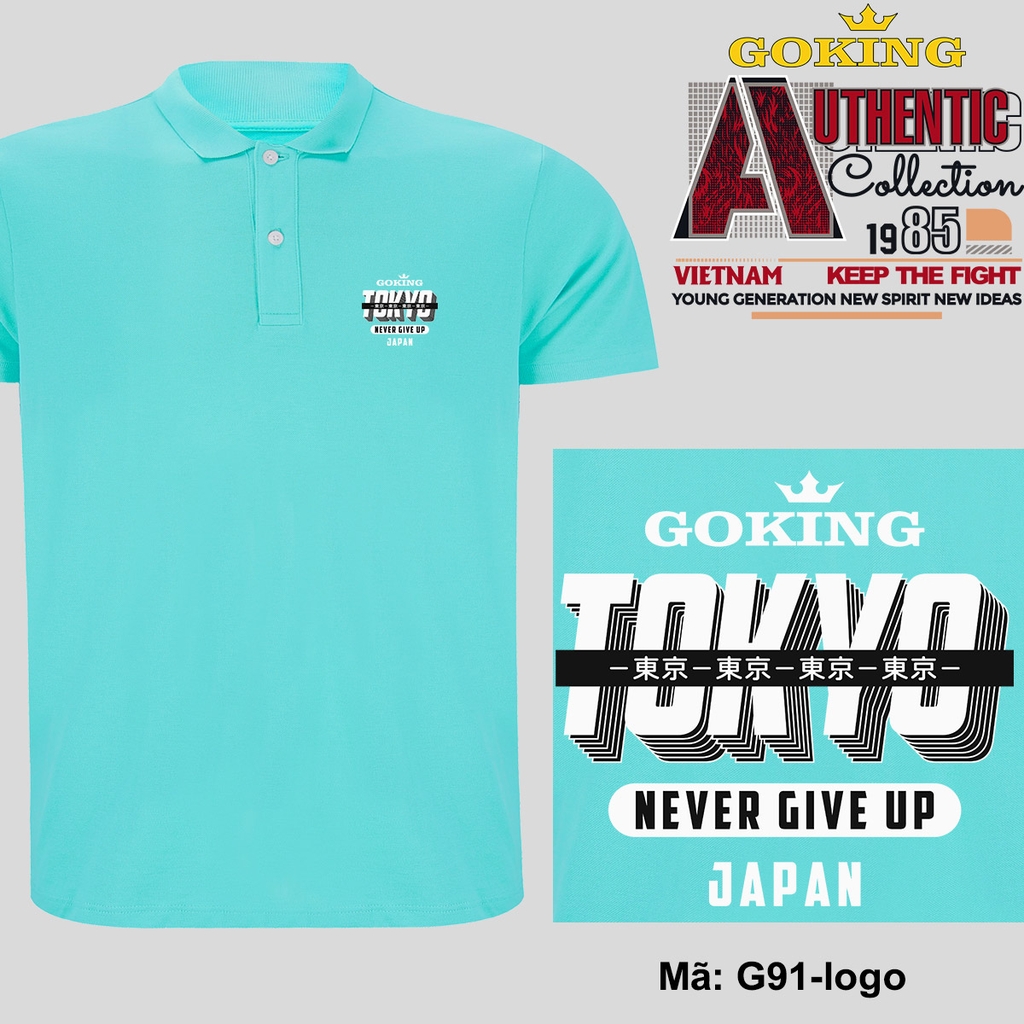 TOKYO, mã Logo-G91. Áo thun polo nam nữ, form unisex. Áo phông cổ trụ Goking, vải cá sấu 3D, công nghệ chống nhăn Nhật Bản | GOKING.VN Tokyo, Mã Logo-G91. Áo Thun Polo Nam Nữ, Form Unisex. Áo Phông Cổ Trụ Goking, Vải Cá Sấu 3D, Công Nghệ Chống Nhăn Nhật Bản | Goking.Vn