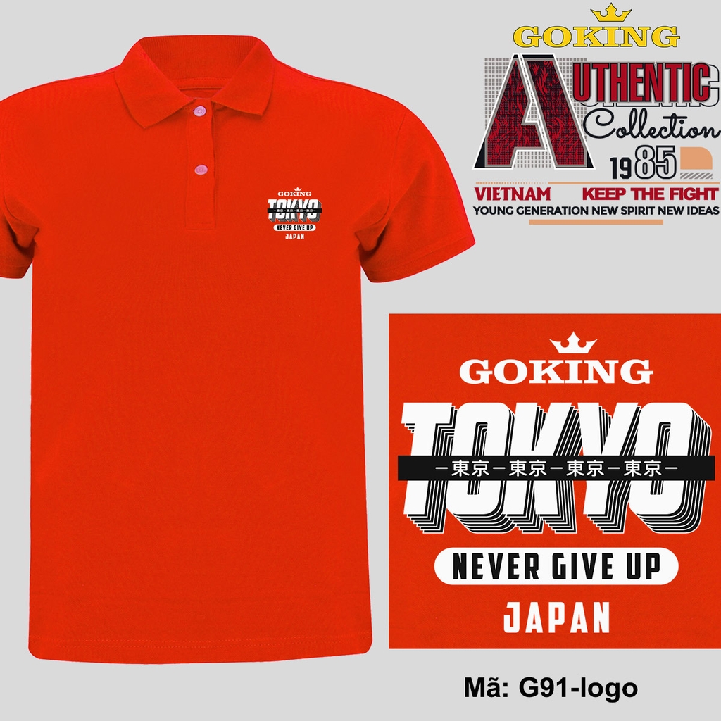 TOKYO, mã Logo-G91. Áo thun polo nam nữ, form unisex. Áo phông cổ trụ Goking, vải cá sấu 3D, công nghệ chống nhăn Nhật Bản | GOKING.VN Tokyo, Mã Logo-G91. Áo Thun Polo Nam Nữ, Form Unisex. Áo Phông Cổ Trụ Goking, Vải Cá Sấu 3D, Công Nghệ Chống Nhăn Nhật Bản | Goking.Vn