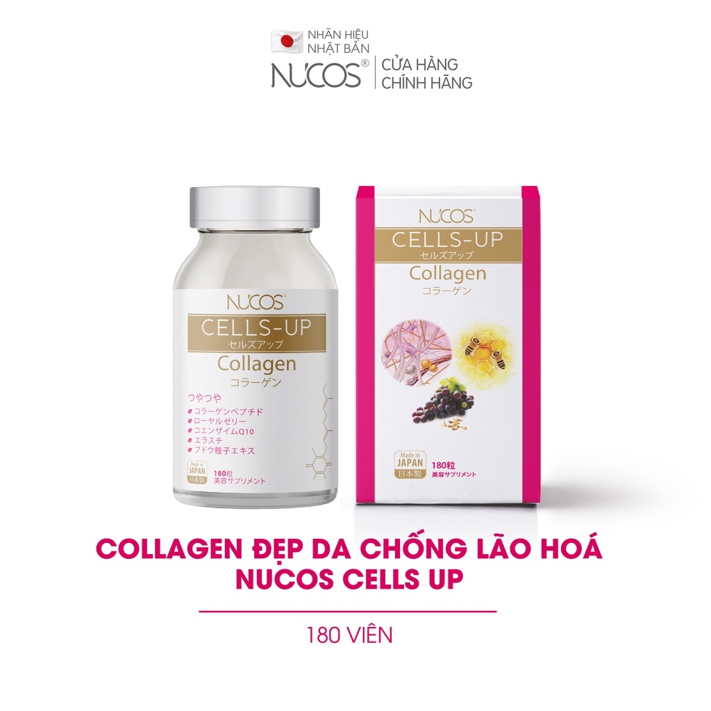 Viên Uống Collagen Chống Lão Hóa Đẹp Da Nucos Cells Up 180 Viên