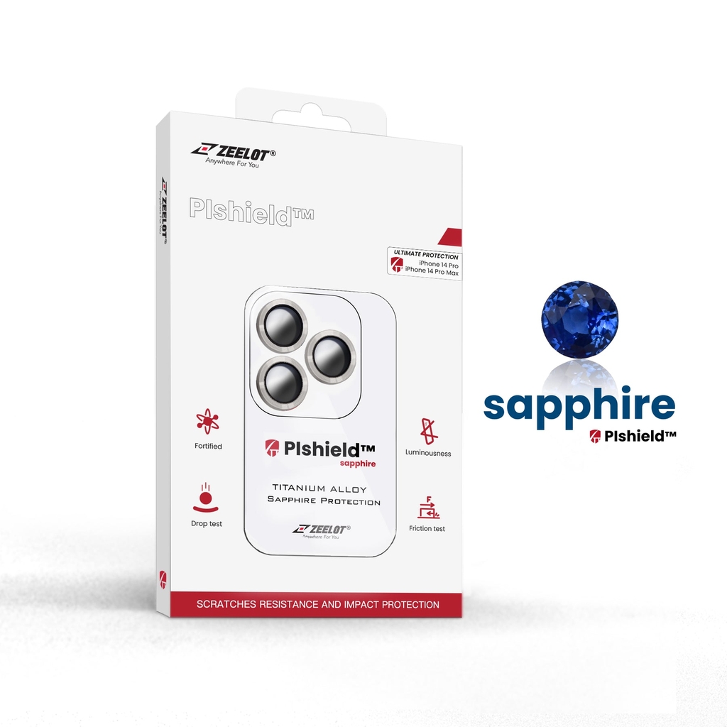 Miếng dán cường lực Camera ZEELOT PIshield SAPPHIRE cho iPhone 14 Pro | 14 Pro Max