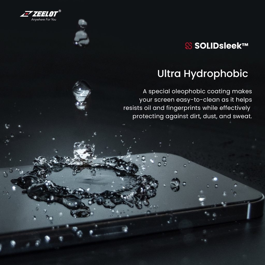 Miếng dán cường lực ZEELOT SOLIDsleek cho iPhone 13 Mini (Có viền đen)