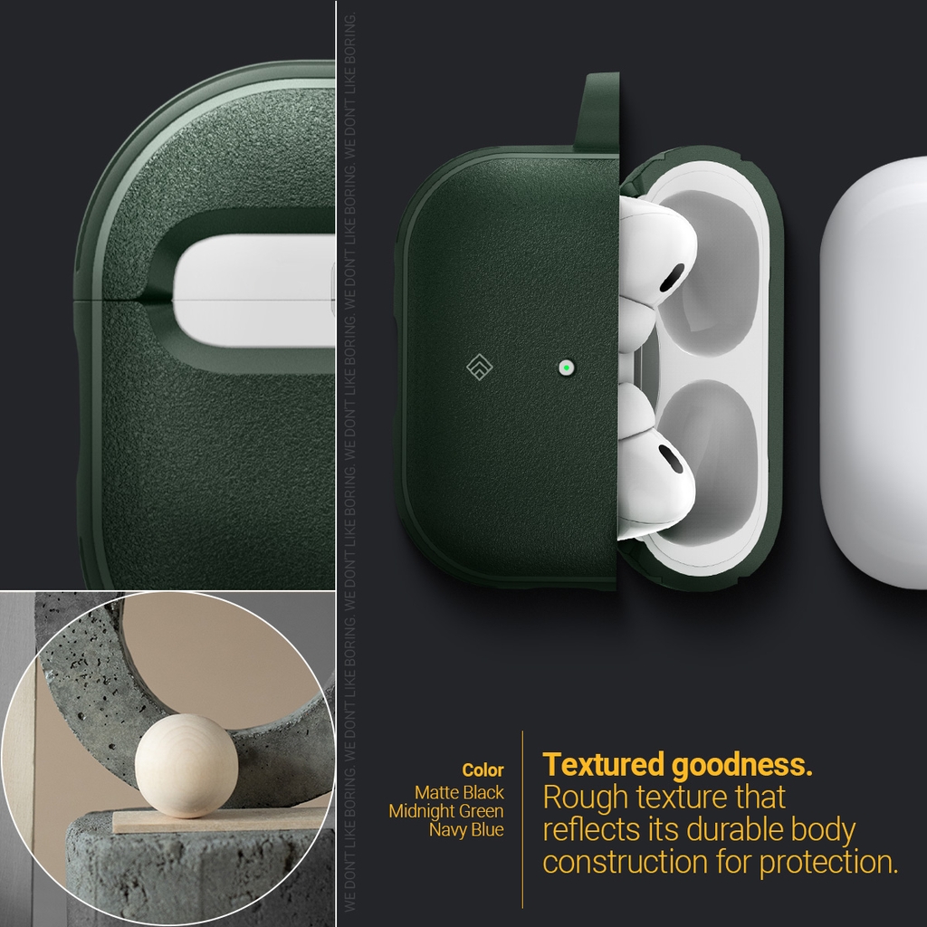 Spigen Cover Vault Per AirPods Pro 3 (2025) - Custodia Resistente Con Moschettone, Ricarica Wireless