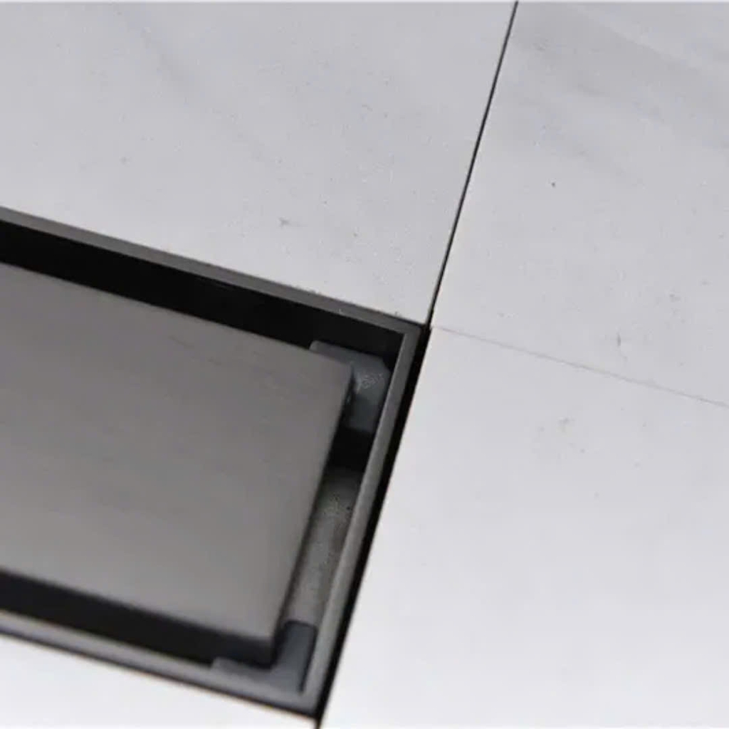 GA THOÁT SÀN DÀI, MÀU ĐEN, TRANG TRÍ CẮT GẠCH THEO MÀU GẠCH - 1080D