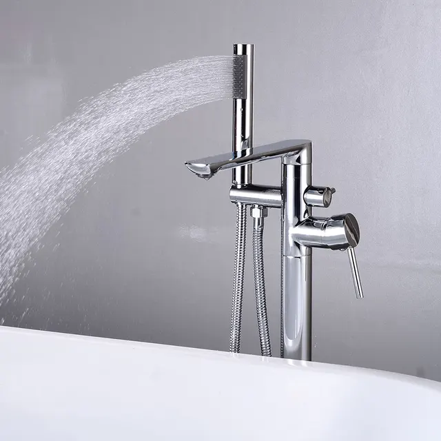 VÒI + SEN BỒN ĐẶT SÀN MÀU ĐEN - 2609H CLEANMAX