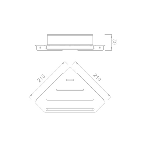 kệ góc inox BS0909 CLEANMAX