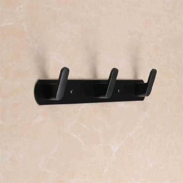 Móc treo quần áo, treo khăn 3 móc màu đen, MAM3D