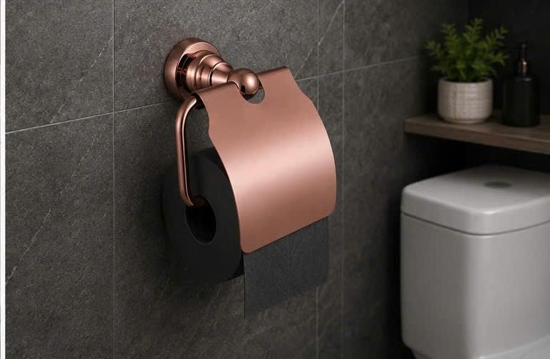 LÔ GIẤY VỆ SINH MẠ VÀNG HỒNG 38013-1H